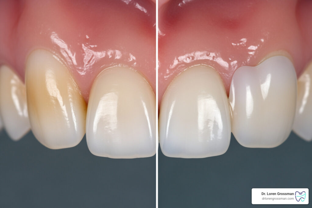 crown vs veneer which is better