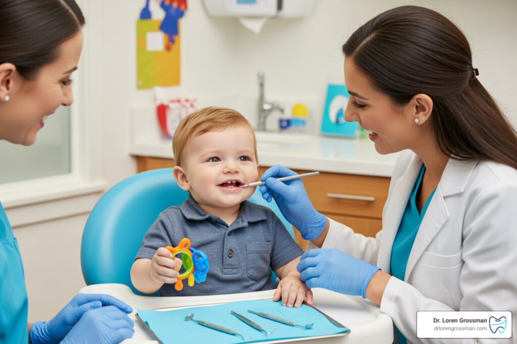 when should kids first see a dentist